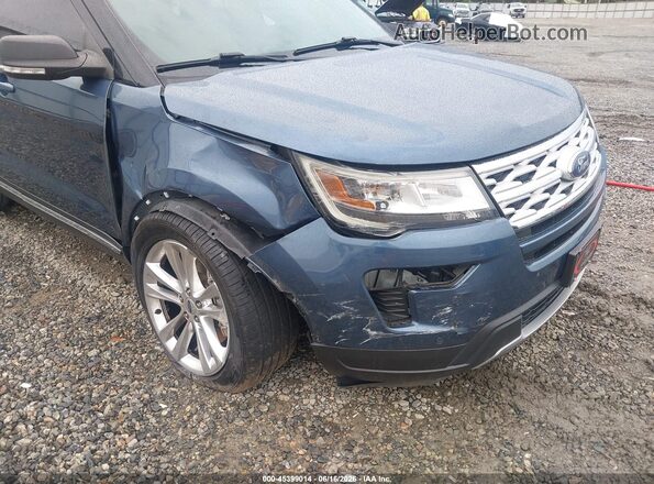 1FM5K7D83KGA83714 2019 FORD EXPLORER Blue Widok z przodu