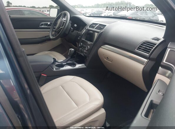 1FM5K7D83KGA83714 2019 FORD EXPLORER Blue Widok wnętrza z przodu