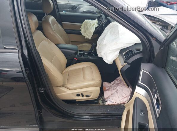 1FM5K7D84GGA84961 2016 FORD EXPLORER Black წინა სალონის ხედი