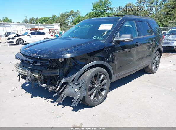 1FM5K7D84HGA75923 2017 FORD EXPLORER Black Առջևի ձախ երեք քառորդ տեսարան