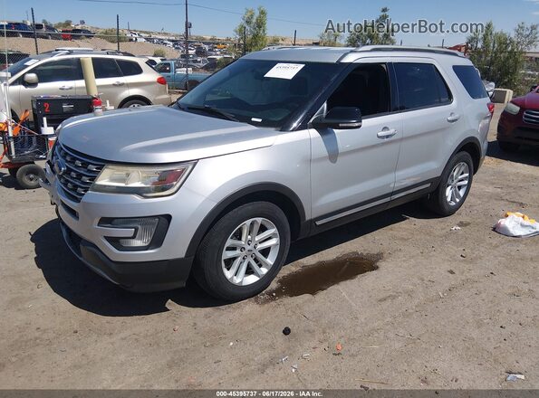 1FM5K7D84HGD56023 2017 FORD EXPLORER Silver Передня ліва чверть