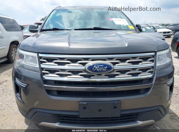 1FM5K7D84JGA33791 2018 FORD EXPLORER Gray ხელსაწყოთა პანელის ხედი