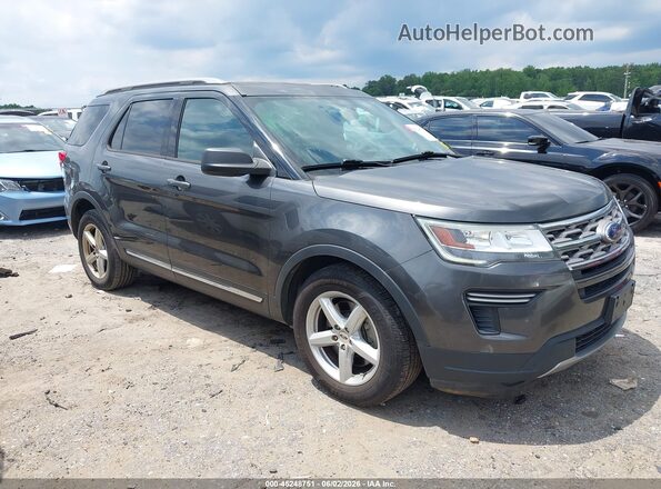 1FM5K7D84JGA33791 2018 FORD EXPLORER Gray უკანა სალონის ხედი