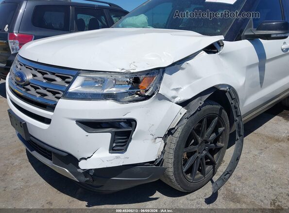 1FM5K7D84JGA98348 2018 FORD EXPLORER White წინა ხედი