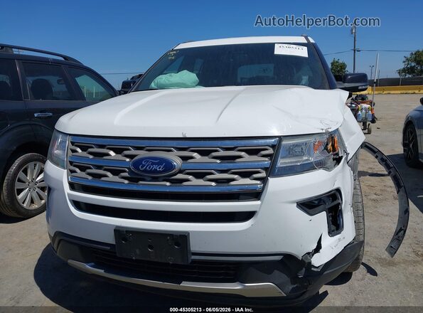 1FM5K7D84JGA98348 2018 FORD EXPLORER White წინა პანელის ხედი