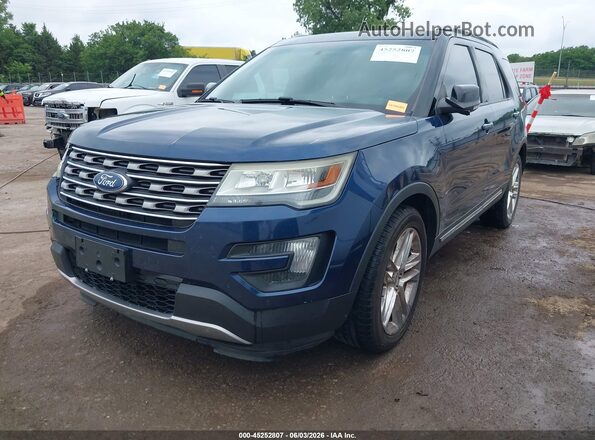 1FM5K7D85GGA17690 2016 FORD EXPLORER Blue Առջևի ձախ երեք քառորդ տեսարան