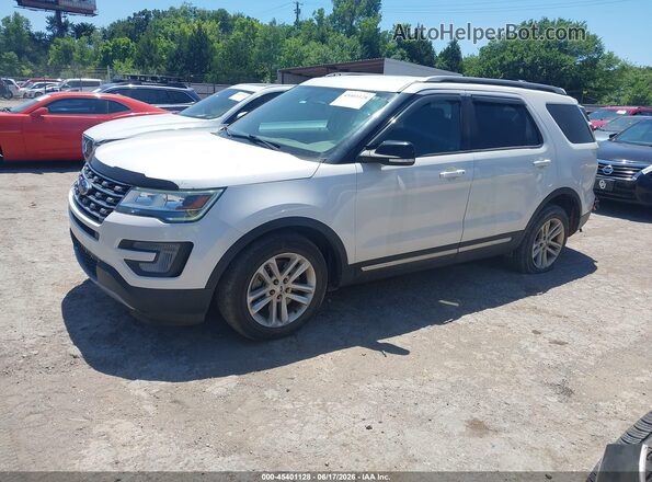 1FM5K7D85HGA69144 2017 FORD EXPLORER White წინა მარცხენა ხედი სამი მეოთხედიდან