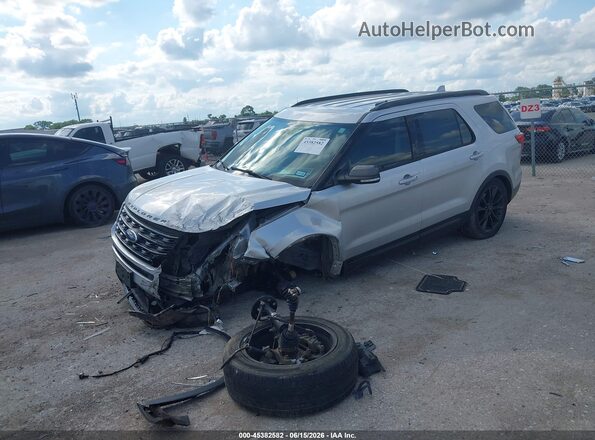 1FM5K7D85HGD85286 2017 FORD EXPLORER Серебряный Передняя левая четверть