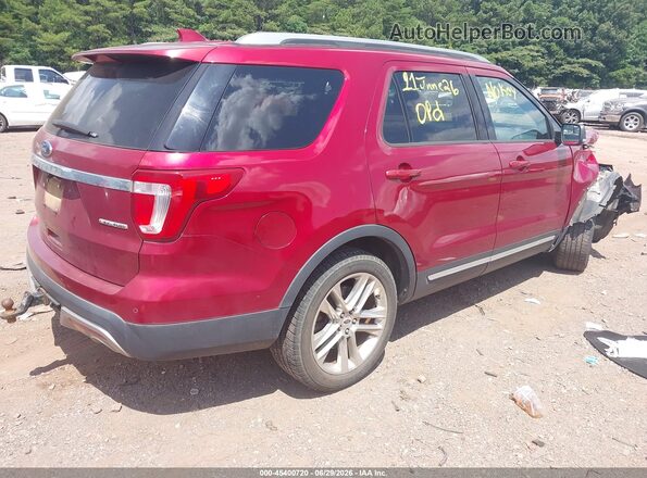 1FM5K7D86GGC69920 2016 FORD EXPLORER Red Trasero derecho