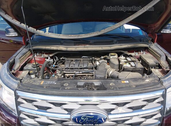 1FM5K7D86JGA11999 2018 FORD EXPLORER Бордовый Вид сзади