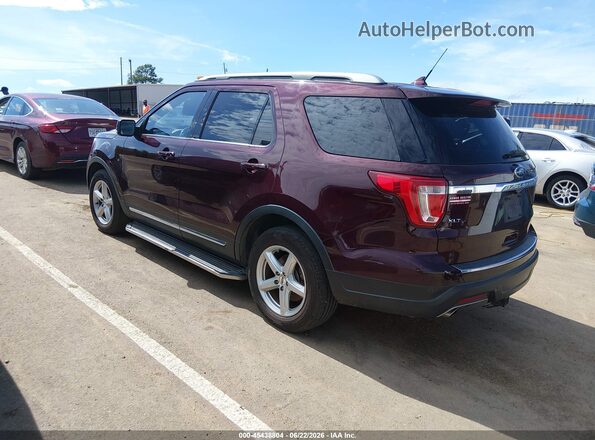 1FM5K7D86JGA11999 2018 FORD EXPLORER Бордовый Задняя левая четверть