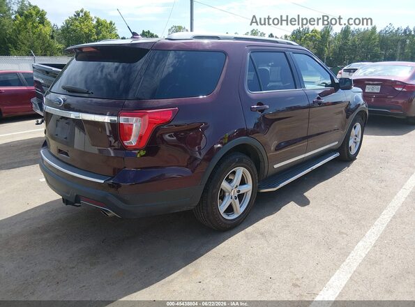 1FM5K7D86JGA11999 2018 FORD EXPLORER Бордовый Задняя правая четверть