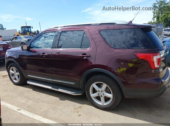 1FM5K7D86JGA11999 2018 FORD EXPLORER Бордовый Панорамный вид салона 360°