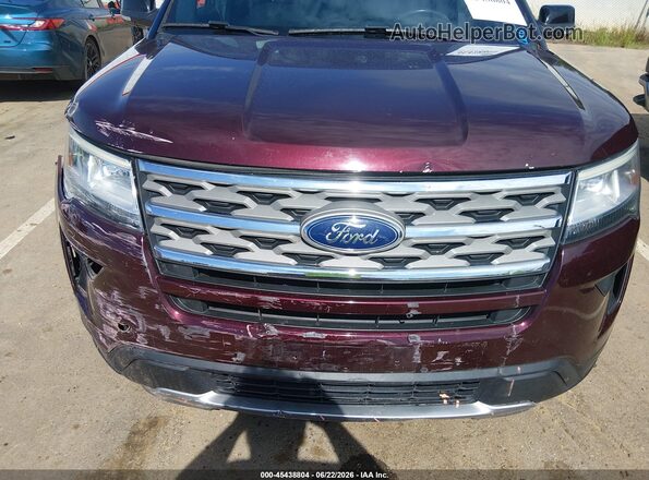 1FM5K7D86JGA11999 2018 FORD EXPLORER Бордовый 