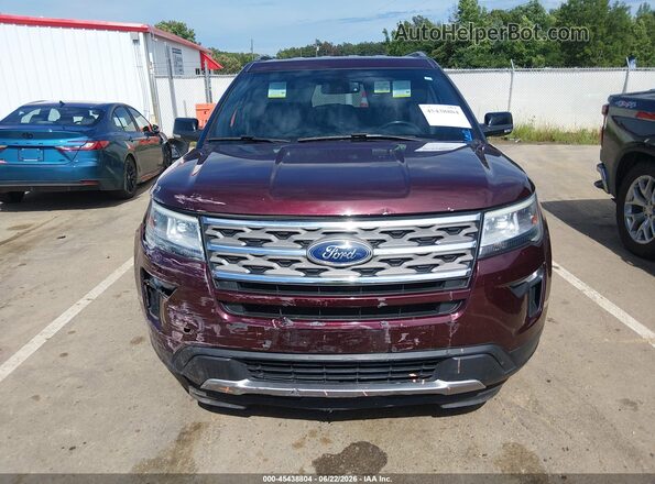 1FM5K7D86JGA11999 2018 FORD EXPLORER Бордовый Вид щитка приборов
