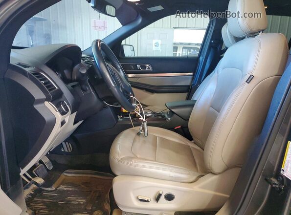 1FM5K7D86JGA62936 2018 FORD EXPLORER Серый Вид салона спереди