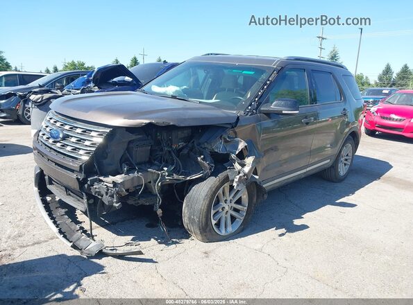 1FM5K7D87GGA33924 2016 FORD EXPLORER Brown Передня ліва чверть