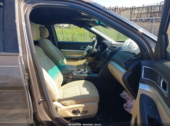1FM5K7D87GGA33924 2016 FORD EXPLORER Brown Вид салону спереду