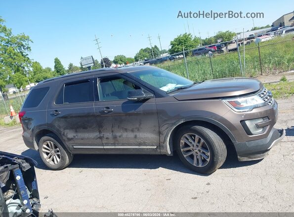 1FM5K7D87GGA33924 2016 FORD EXPLORER Brown Вид задньої частини салону