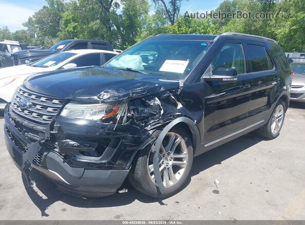 1FM5K7D87HGA69730 2017 FORD EXPLORER Black Vista tres cuartos delantera izquierda