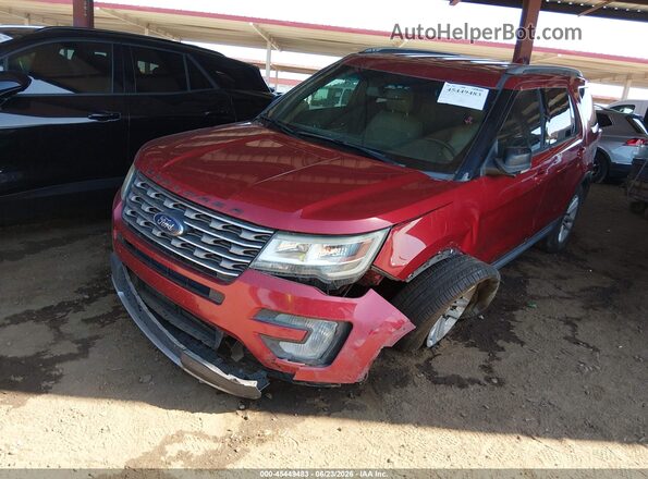1FM5K7D87HGA76340 2017 FORD EXPLORER Красный Вид спереди
