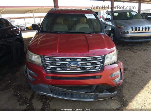 1FM5K7D87HGA76340 2017 FORD EXPLORER Красный Вид щитка приборов
