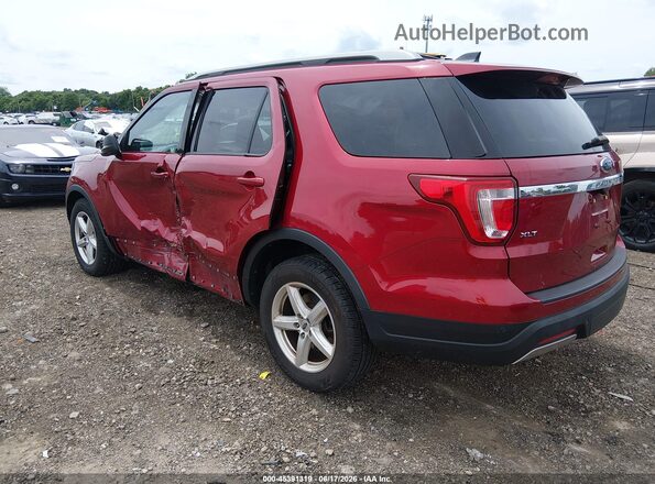 1FM5K7D87KGA06196 2019 FORD EXPLORER Maroon Задня ліва чверть