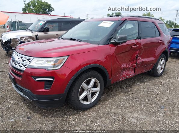 1FM5K7D87KGA06196 2019 FORD EXPLORER Maroon Передня ліва чверть