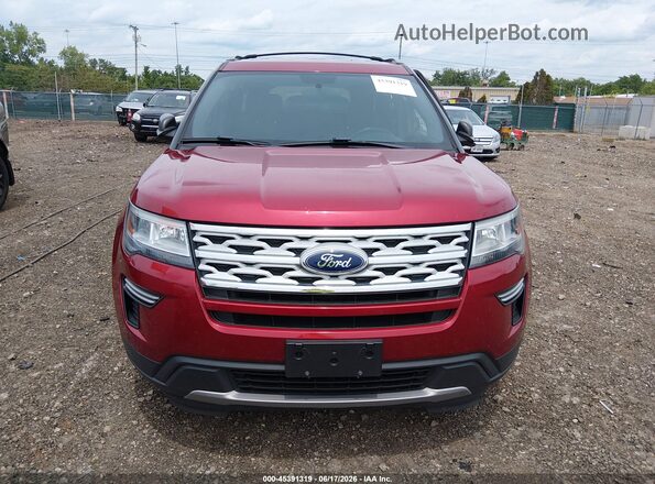 1FM5K7D87KGA06196 2019 FORD EXPLORER Maroon Вид щитка приладів