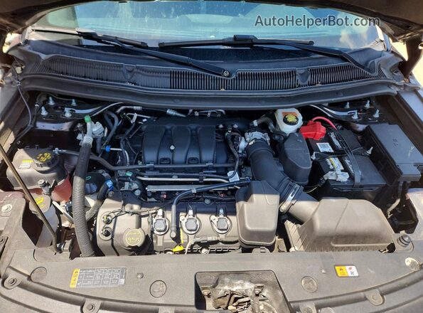 1FM5K7D87KGA95350 2019 FORD EXPLORER Burgundy Engine compartment view