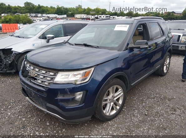 1FM5K7D88GGA03086 2016 FORD EXPLORER Blue Передня ліва чверть