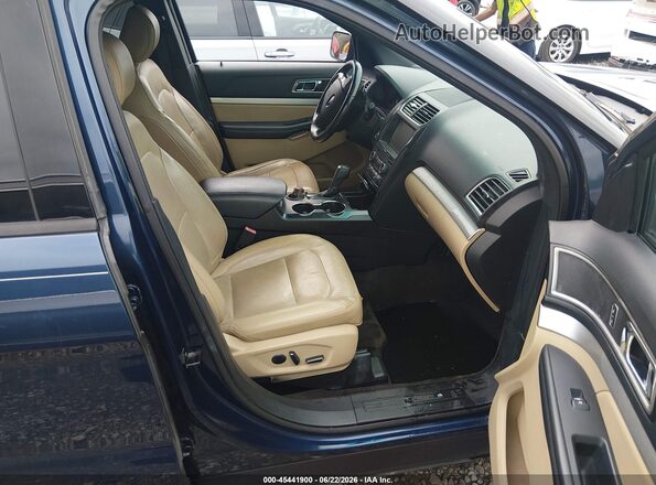 1FM5K7D88GGA03086 2016 FORD EXPLORER Blue Вид салону спереду