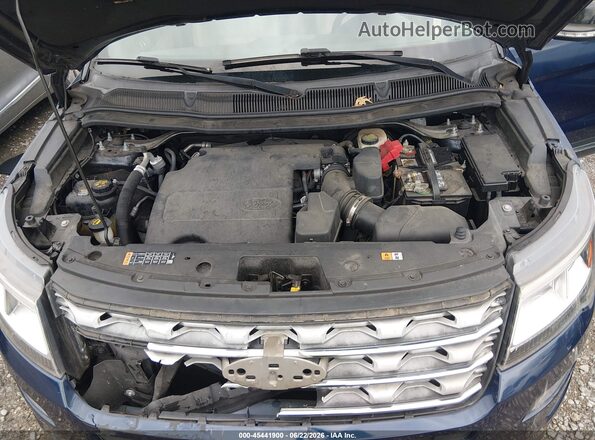 1FM5K7D88GGA03086 2016 FORD EXPLORER Blue Вид ззаду