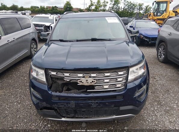 1FM5K7D88GGA03086 2016 FORD EXPLORER Blue Вид щитка приладів