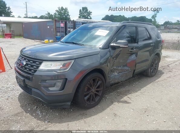 1FM5K7D88HGC12460 2017 FORD EXPLORER Gray Առջևի ձախ երեք քառորդ տեսարան