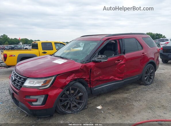 1FM5K7D88HGC51369 2017 FORD EXPLORER Red Դիմացի տեսք
