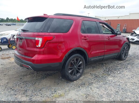 1FM5K7D88HGC51369 2017 FORD EXPLORER Red Հետևի աջ