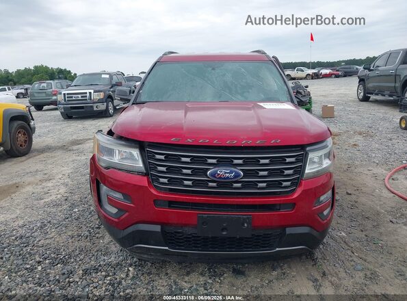 1FM5K7D88HGC51369 2017 FORD EXPLORER Red Սարքավորումների վահանակի տեսք