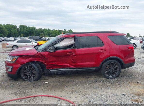 1FM5K7D88HGC51369 2017 FORD EXPLORER Red Սալոնի 360 աստիճան տեսք