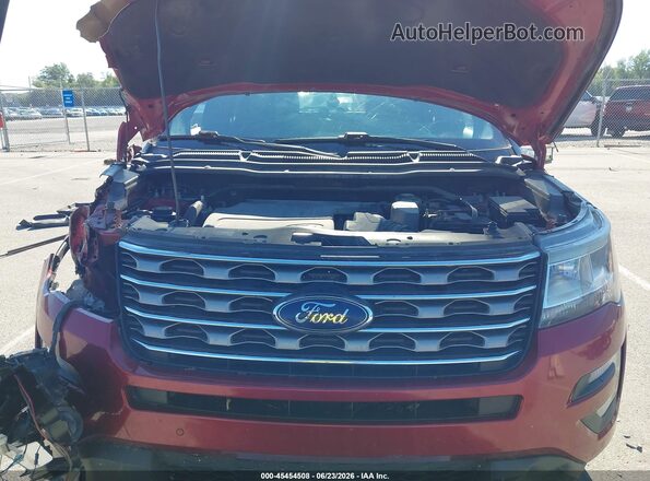 1FM5K7D88HGC84078 2017 FORD EXPLORER Red Вид ззаду
