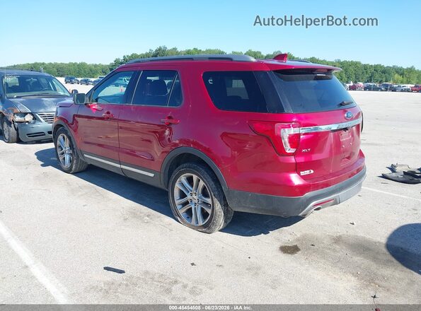 1FM5K7D88HGC84078 2017 FORD EXPLORER Red Задня ліва чверть