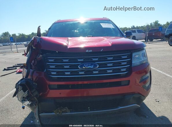 1FM5K7D88HGC84078 2017 FORD EXPLORER Red Вид задньої частини салону