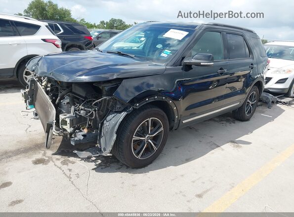 1FM5K7D88HGD87209 2017 FORD EXPLORER Black წინა მარცხენა ხედი სამი მეოთხედიდან