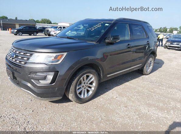 1FM5K7D89HGD11837 2017 FORD EXPLORER Gray Vista tres cuartos delantera izquierda