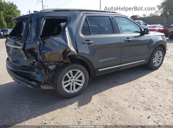 1FM5K7D89HGD11837 2017 FORD EXPLORER Gray Trasero derecho