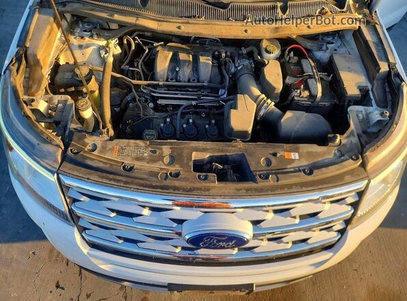 1FM5K7D89KGA87850 2019 FORD EXPLORER White Вид підкапотного простору
