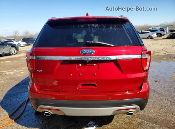 1FM5K7D8XHGA92046 2017 FORD EXPLORER Burgundy Rear view