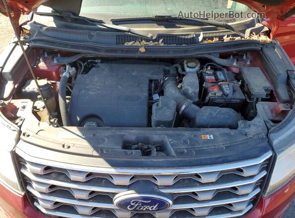 1FM5K7D8XHGA92046 2017 FORD EXPLORER Burgundy Engine compartment view