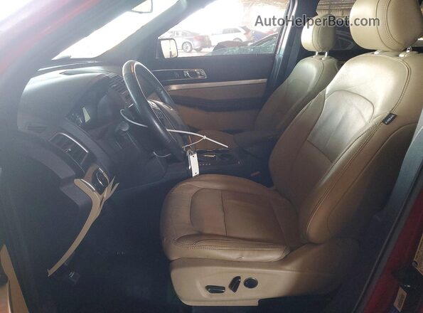 1FM5K7DH0HGC91834 2017 FORD EXPLORER Red წინა სალონის ხედი