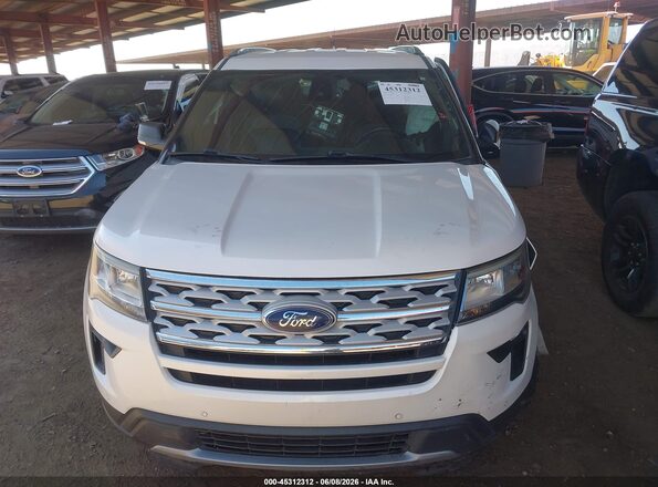 1FM5K7DH3KGA52348 2019 FORD EXPLORER White Widok zestawu wskaźników